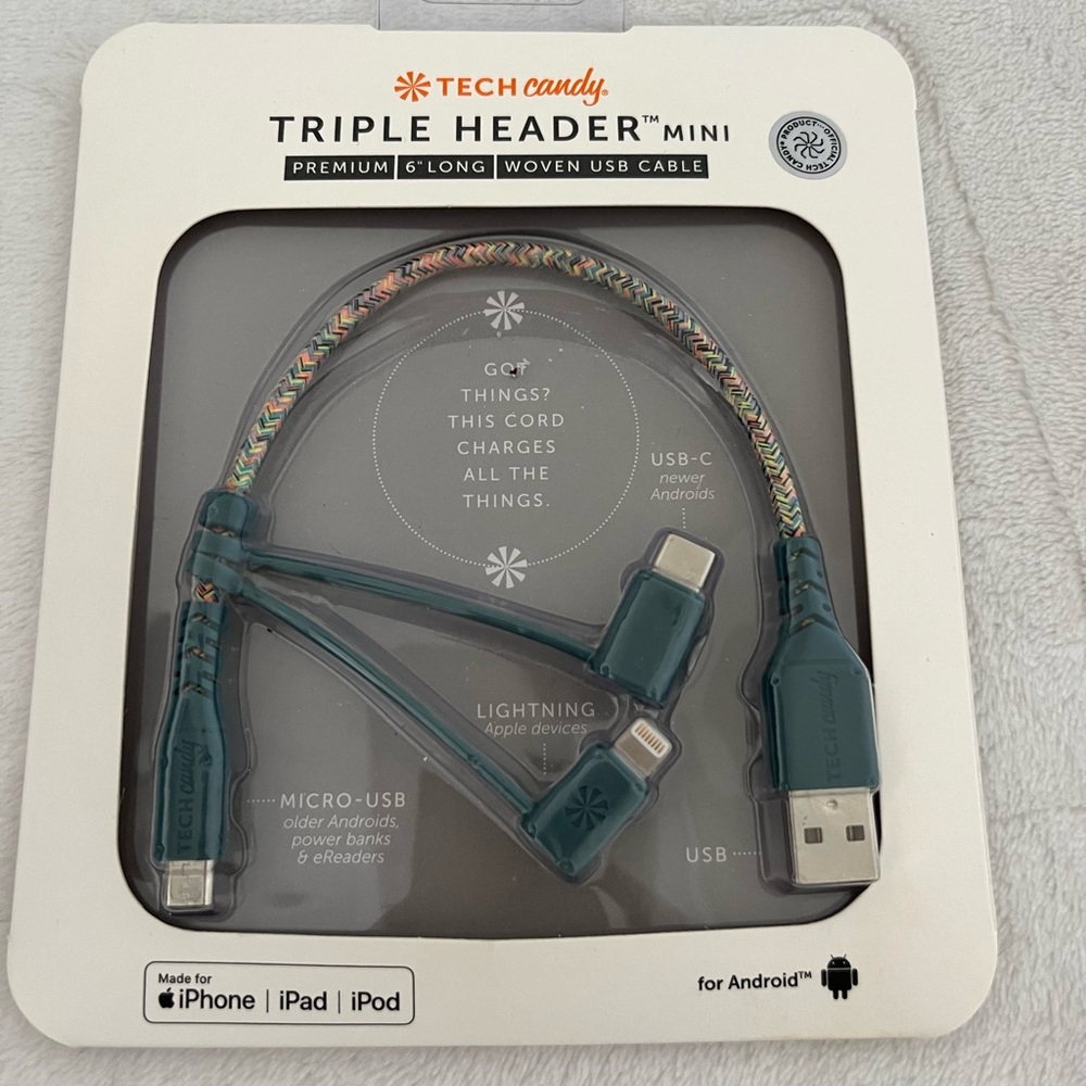 TechCandy Triple Header USB Cable - Picture 2 of 6